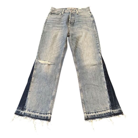 Hudson Denim - Hudson Faye Hrm Women's Wide-Leg Distressed Jeans Medium Blue Size M